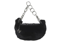 Load image into Gallery viewer, CHANEL シャネル ハンドバッグ チェーン ワンショルダー 7番台 ココマーク ブラック ファー シルバー金具 美品 中古 57839