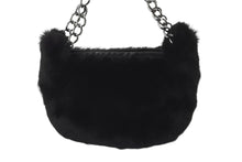 Load image into Gallery viewer, CHANEL シャネル ハンドバッグ チェーン ワンショルダー 7番台 ココマーク ブラック ファー シルバー金具 美品 中古 57839