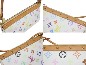 極美品 LOUIS VUITTON ルイヴィトン ポシェット アクセソワール アクセサリーポーチ M92649 モノグラム マルチカラー 村上隆 中古 4b005784