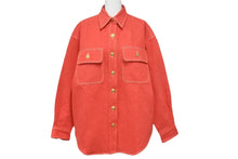 Load image into Gallery viewer, 極美品 CHANEL シャネル ヴィンテージ ココマーク デニムジャケット P03250V03294 コットン レッド ゴールド サイズ38 中古 57843
