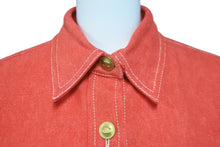 Load image into Gallery viewer, 極美品 CHANEL シャネル ヴィンテージ ココマーク デニムジャケット P03250V03294 コットン レッド ゴールド サイズ38 中古 57843