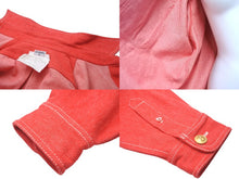 Load image into Gallery viewer, 極美品 CHANEL シャネル ヴィンテージ ココマーク デニムジャケット P03250V03294 コットン レッド ゴールド サイズ38 中古 57843