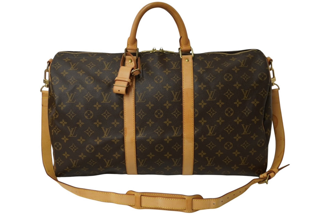 LOUIS VUITTON ルイヴィトン キーポル バンドリエール50 ボストンバッグ モノグラム M41416 ブラウン 良品 中古 57851