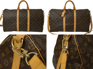 LOUIS VUITTON ルイヴィトン キーポル バンドリエール50 ボストンバッグ モノグラム M41416 ブラウン 良品 中古 57851