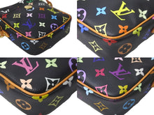 Load image into Gallery viewer, 極美品 LOUIS VUITTON ルイヴィトン 村上隆 ブラック ショルダーバッグ M40056 モノグラム マルチカラー リフト ゴールド金具 57859 中古