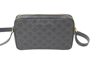 CELINE セリーヌ ショルダーバッグ ミディアム メッセンジャーバッグ ブラウン トリオンフキャンバス 194502CIM 美品 中古 57875