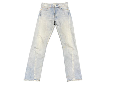 BALENCIAGA バレンシアガ ストレートパンツ レディース 517959TAP04 デニム ブルー シルバー金具 中古 57906
