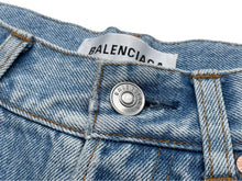 Load image into Gallery viewer, BALENCIAGA バレンシアガ ストレートパンツ レディース 517959TAP04 デニム ブルー シルバー金具 中古 57906