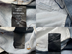 BALENCIAGA バレンシアガ ストレートパンツ レディース 517959TAP04 デニム ブルー シルバー金具 中古 57906