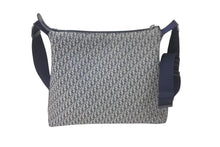 Load image into Gallery viewer, Christian Dior クリスチャンディオール トロッター ショルダーバッグ LOG44130 ネイビー キャンバス シルバー 美品 中古 57915
