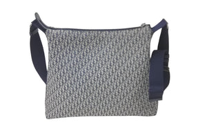 Christian Dior クリスチャンディオール トロッター ショルダーバッグ LOG44130 ネイビー キャンバス シルバー 美品 中古 57915