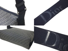 Load image into Gallery viewer, Christian Dior クリスチャンディオール トロッター ショルダーバッグ LOG44130 ネイビー キャンバス シルバー 美品 中古 57915