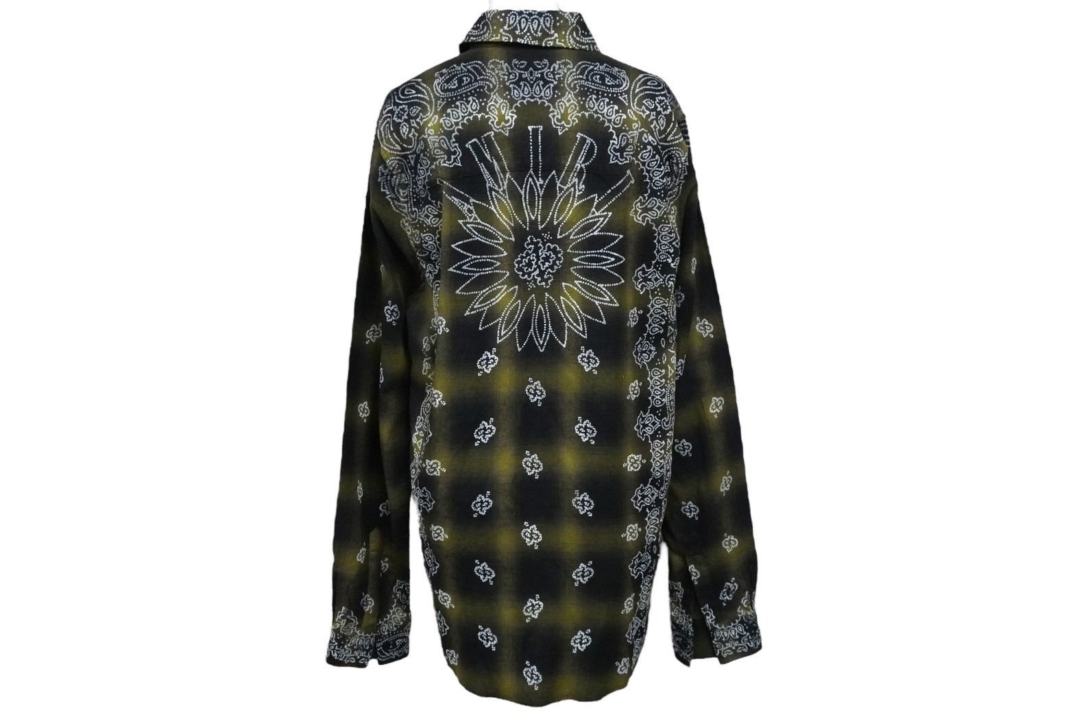 極美品 AMIRI アミリ 長袖シャツ ブリーチ バンダナ シャドウ