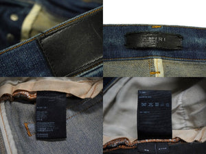 AMIRI アミリ デニムパンツ スキニーパンツ パッチワーク ダメージ サイズ33 RN150712 シルバー 良品 中古 57919 