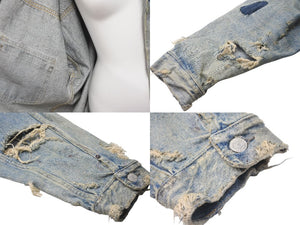 SAINT MICHAEL セント マイケル BerBerJin デニム ジャケット ダメージ加工 SM-A23-0000-C17 サイズXL 美品 中古 57929