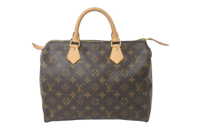 LOUIS VUITTON ルイヴィトン ハンドバッグ スピーディー30 モノグラム M41526 PVC レザー ゴールド金具 美品 中古 57961