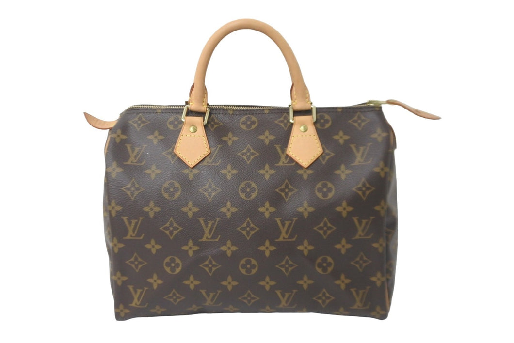 LOUIS VUITTON ルイヴィトン ハンドバッグ スピーディー30 モノグラム M41526 PVC レザー ゴールド金具 美品 中古 57961