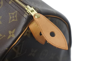 LOUIS VUITTON ルイヴィトン ハンドバッグ スピーディー30 モノグラム M41526 PVC レザー ゴールド金具 美品 中古 57961