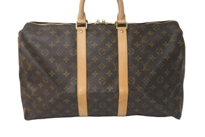 LOUIS VUITTON ルイヴィトン ボストンバッグ キーポル45 モノグラム M41428 ブラウン ゴールド金具 美品 中古 57965