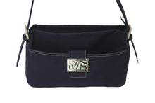Load image into Gallery viewer, FENDI フェンディ マンマバケット ワンショルダーバッグ キャンバス ネイビー シルバー金具 良品 中古 57967