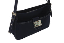 Load image into Gallery viewer, FENDI フェンディ マンマバケット ワンショルダーバッグ キャンバス ネイビー シルバー金具 良品 中古 57967