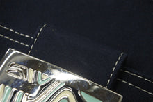 Load image into Gallery viewer, FENDI フェンディ マンマバケット ワンショルダーバッグ キャンバス ネイビー シルバー金具 良品 中古 57967