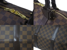 Load image into Gallery viewer, LOUIS VUITTON ルイヴィトン ダミエ キーポル50 ボストンバッグ N41427 コーティングキャンバス ブラウン 美品 中古 57978