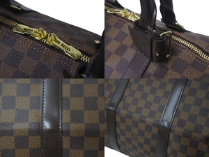 LOUIS VUITTON ルイヴィトン ダミエ キーポル50 ボストンバッグ N41427 コーティングキャンバス ブラウン 美品 中古 57978