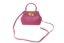 画像をギャラリービューアに読み込む, BVLGARI ブルガリ 2WAYハンドバッグ ショルダーストラップ付き ターンロック イザベラ ロッセリー レザー ピンク 美品 中古 57981
