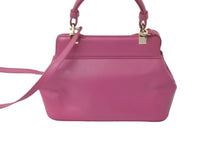 画像をギャラリービューアに読み込む, BVLGARI ブルガリ 2WAYハンドバッグ ショルダーストラップ付き ターンロック イザベラ ロッセリー レザー ピンク 美品 中古 57981