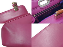 画像をギャラリービューアに読み込む, BVLGARI ブルガリ 2WAYハンドバッグ ショルダーストラップ付き ターンロック イザベラ ロッセリー レザー ピンク 美品 中古 57981