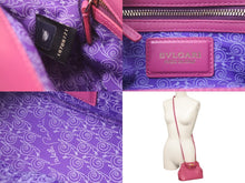 画像をギャラリービューアに読み込む, BVLGARI ブルガリ 2WAYハンドバッグ ショルダーストラップ付き ターンロック イザベラ ロッセリー レザー ピンク 美品 中古 57981