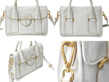 Load image into Gallery viewer, PRADA プラダ 2WAYハンドバッグ ショルダーストラップ付き 三角ロゴプレート カーフ ホワイト 美品 中古 57983