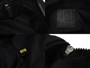 CHANEL シャネル ショルダーバッグ シャネルスポーツ ココマーク 11番台 2007年 ナイロン スウェード ブラック 良品 中古 57988