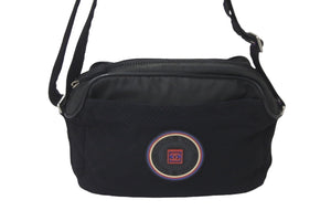 CHANEL シャネル ショルダーバッグ シャネルスポーツ ココマーク 11番台 2007年 ナイロン スウェード ブラック 良品 中古 57988