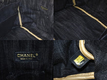 Load image into Gallery viewer, CHANEL シャネル ミニトートバッグ ハンドバッグ ココマーク スパークリングデニム インディゴブルー ゴールド金具 美品 中古 58005