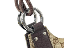 画像をギャラリービューアに読み込む, GUCCI グッチ トートバッグ ハンドバッグ GGキャンバス レザー ベージュ ブラウン 131329 シルバー金具 美品 中古 58040 