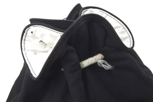 CHANEL シャネル 巾着バッグ キャンバス ビニール ブラック ホワイト ノベルティ 良品 中古 58054