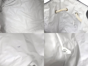 CHANEL シャネル 巾着バッグ キャンバス ビニール ブラック ホワイト ノベルティ 良品 中古 58054