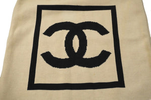 CHANEL シャネル スポーツライン ココマーク ナップサック 8番台 ベージュ ブラック コットン 美品 中古 58057