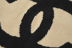 CHANEL シャネル スポーツライン ココマーク ナップサック 8番台 ベージュ ブラック コットン 美品 中古 58057