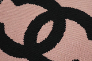 CHANEL シャネル スポーツライン ココマーク ナップサック シールなし コットン ピンク ブラック 美品 中古 58058