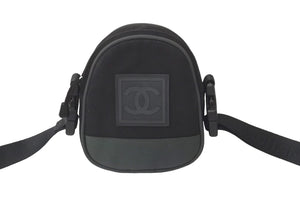 CHANEL シャネル ココマーク スポーツライン ショルダーバッグ 8番台 ブラック グリーン キャンバス 美品 中古 58059