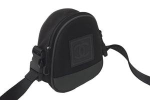 CHANEL シャネル ココマーク スポーツライン ショルダーバッグ 8番台 ブラック グリーン キャンバス 美品 中古 58059