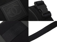 Load image into Gallery viewer, CHANEL シャネル ココマーク スポーツライン ショルダーバッグ 8番台 ブラック グリーン キャンバス 美品 中古 58059