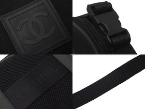 CHANEL シャネル ココマーク スポーツライン ショルダーバッグ 8番台 ブラック グリーン キャンバス 美品 中古 58059