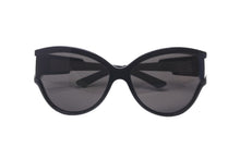 Load image into Gallery viewer, 極美品 BALENCIAGA バレンシアガ サングラス フォックス型 63□15-115 BB0038S プラスチック ブラック シルバー金具 中古 58088