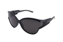 Load image into Gallery viewer, 極美品 BALENCIAGA バレンシアガ サングラス フォックス型 63□15-115 BB0038S プラスチック ブラック シルバー金具 中古 58088