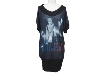 JOHN GALLIANO ジョンガリアーノ 半袖Ｔシャツ フェース プリント ブラック モダール サイズXS 美品 中古 58110