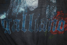 Load image into Gallery viewer, JOHN GALLIANO ジョンガリアーノ 半袖Ｔシャツ フェース プリント ブラック モダール サイズXS 美品 中古 58110